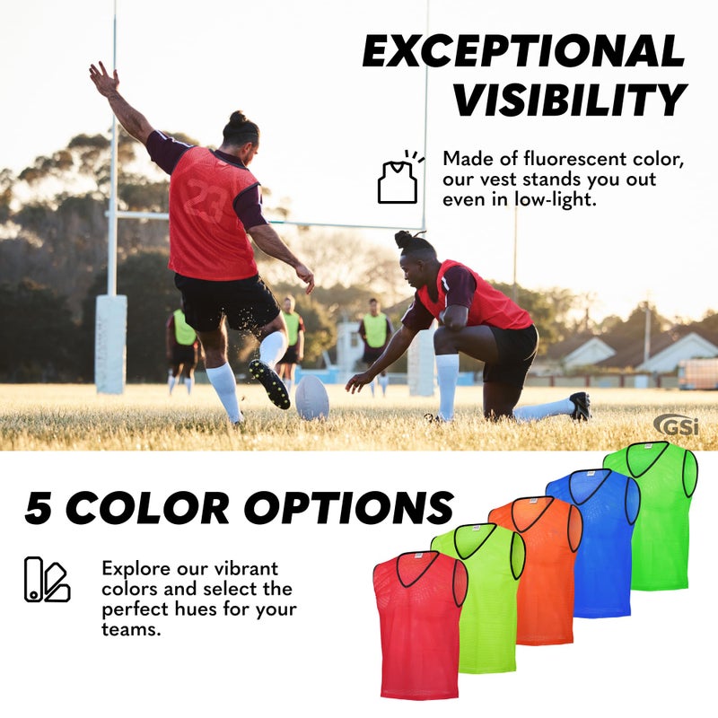 GSI Pinnies - pack of 6 - Red - Image 3